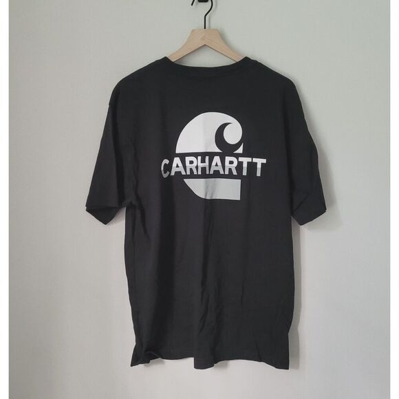 Carhartt Black Graphic Loose Fit Tee Size Medium - Picture 1 of 7